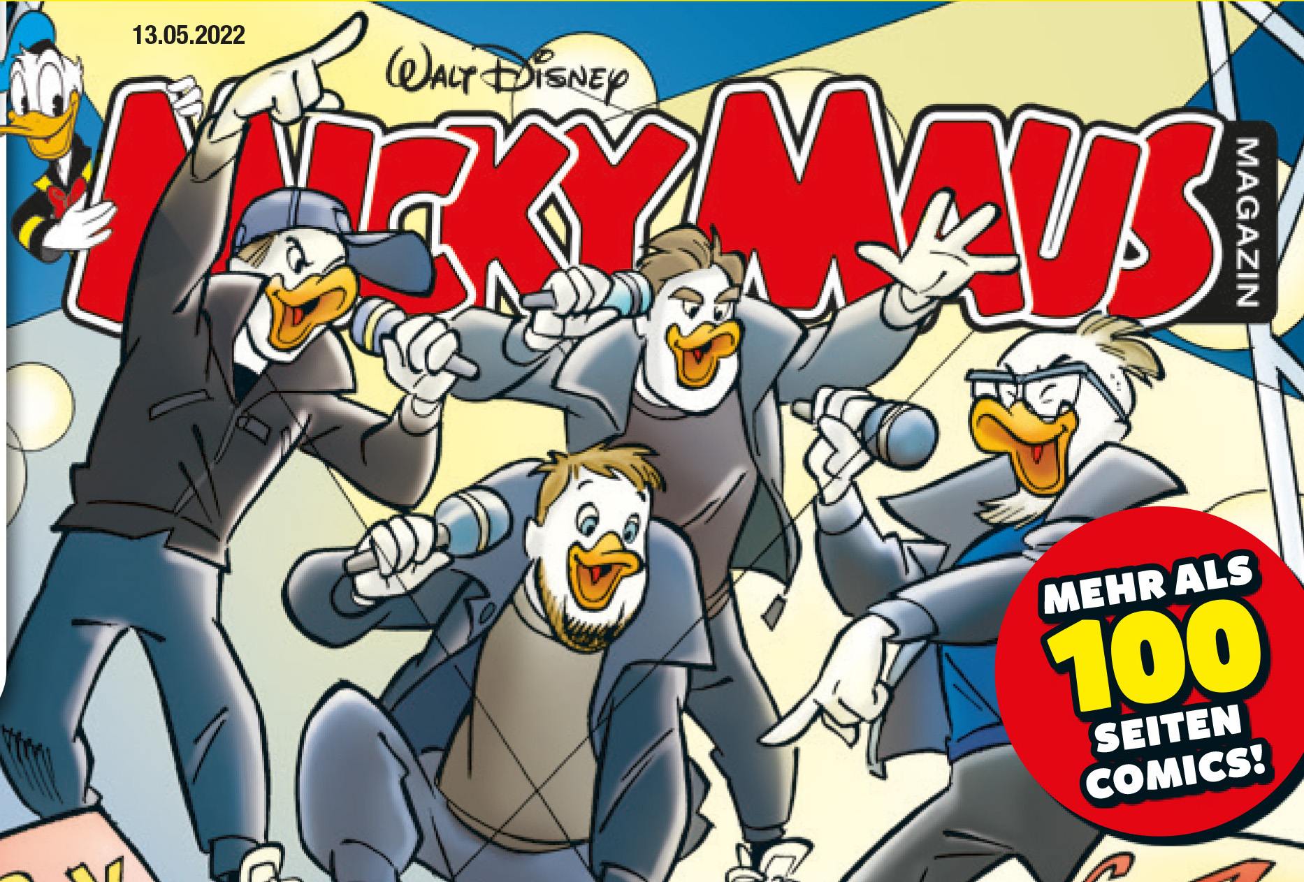 Die Fantas in Entenhausen. Das „Micky Maus“-Magazin gibt’s ab dem 13. Mai (3,99 Euro). Foto: Egmont Ehapa Media