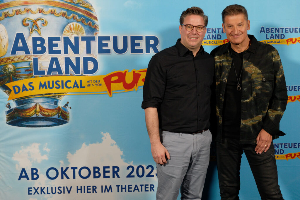 Pur-Frontmann Hartmut Engler (r.) und Producer Martin Flohr.