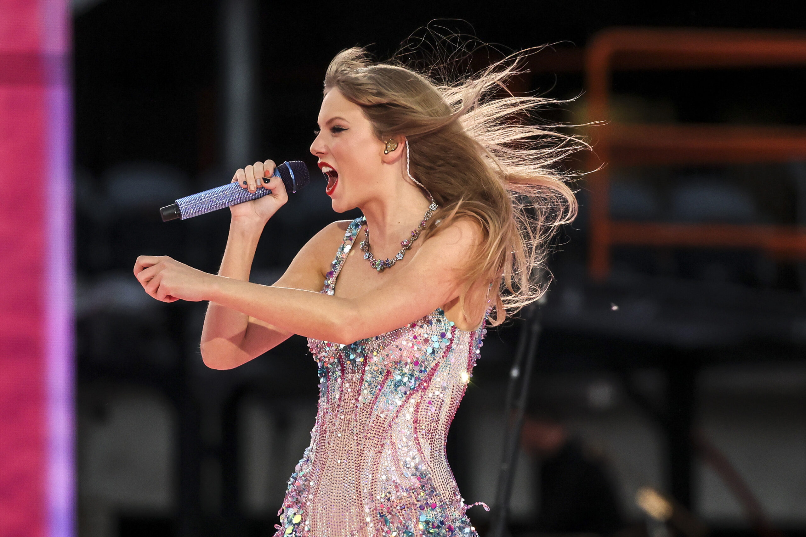 Taylor Swift während der Eröffnungsnacht der Chicago Eras Tour (Archivbild)