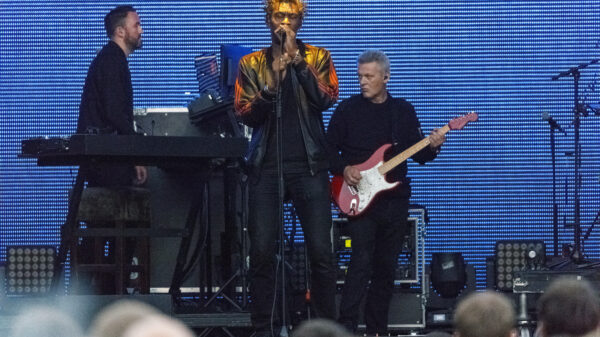 Die Band „Massive Attack“ bei einem Konzert in Berlin im Jahr 2018