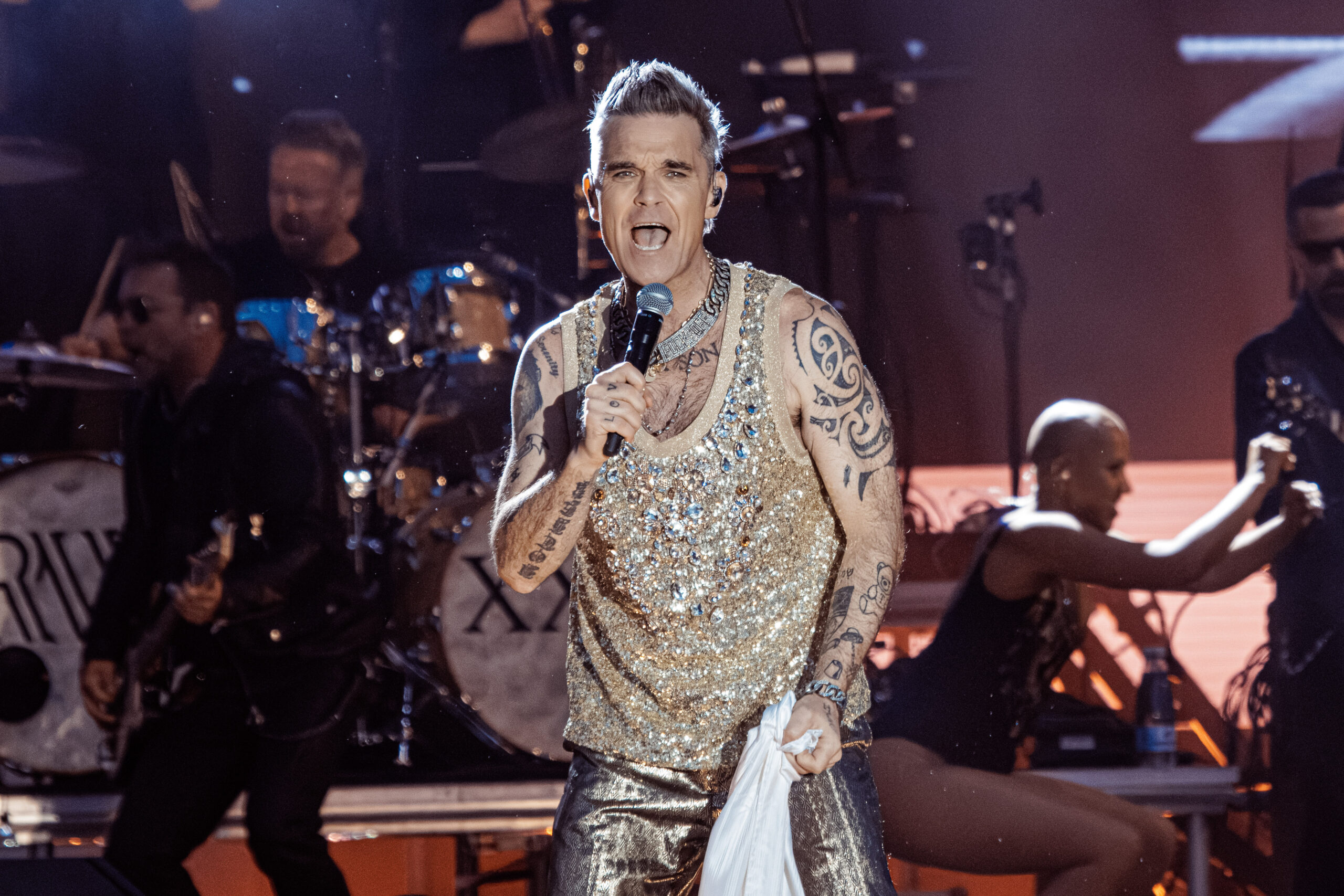 Robbie Williams bei einem Auftritt in Kopenhagen.