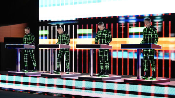 Kraftwerk bei einem Konzert in Los Angeles. (Archivbild)