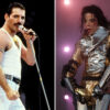 Queen-Sänger Freddie Mercury (l.)und Michael Jackson.