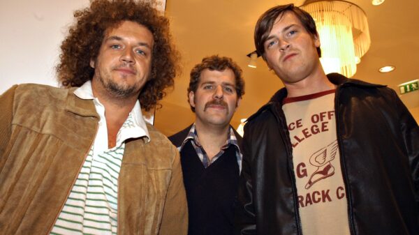 Malte Pittner (r) mit seinen Bandkollegen von Deichkind im Jahr 2004.